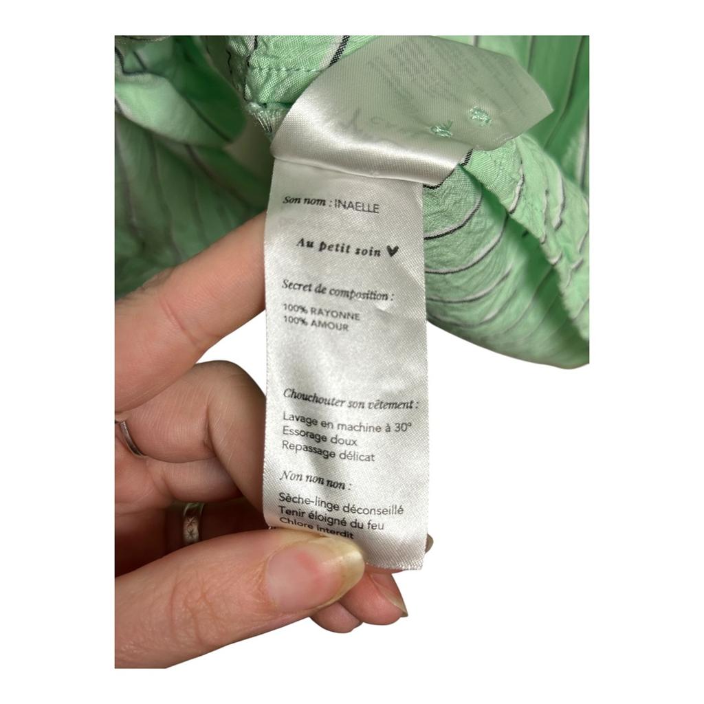 Chemise Grace & Mila - S - Vert clair à rayures - État : Excellent