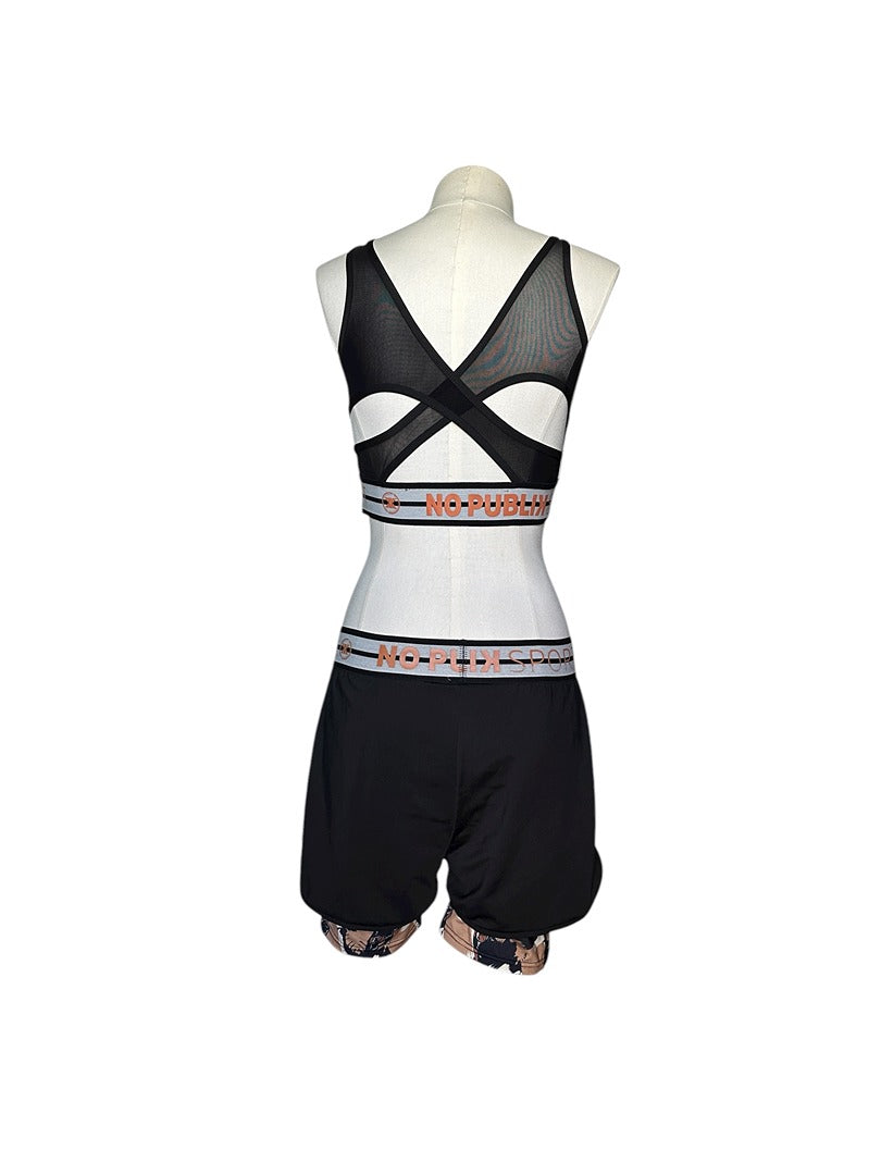 Ensemble sport femme short et brassière No-publik