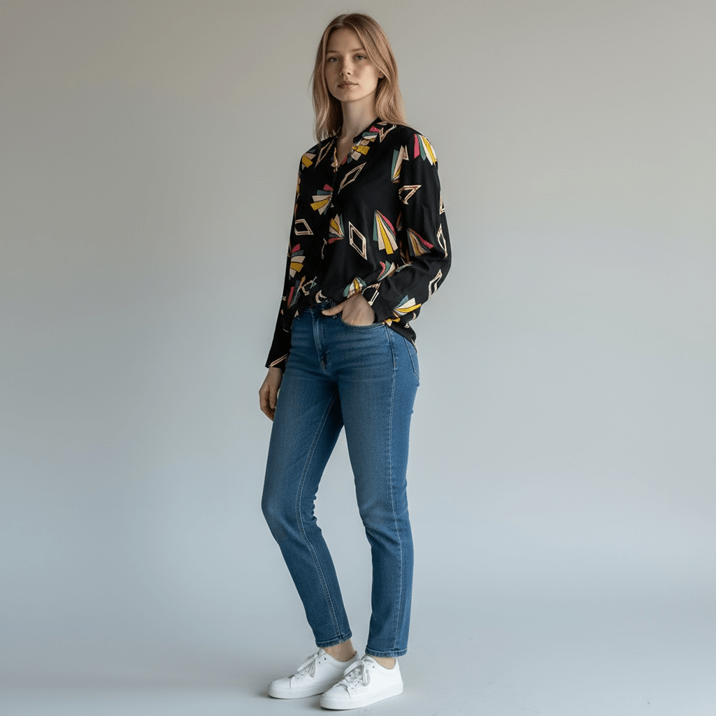 Chemise Ba&sh – S – Marine Multicolore – État : Très bon - BiWear