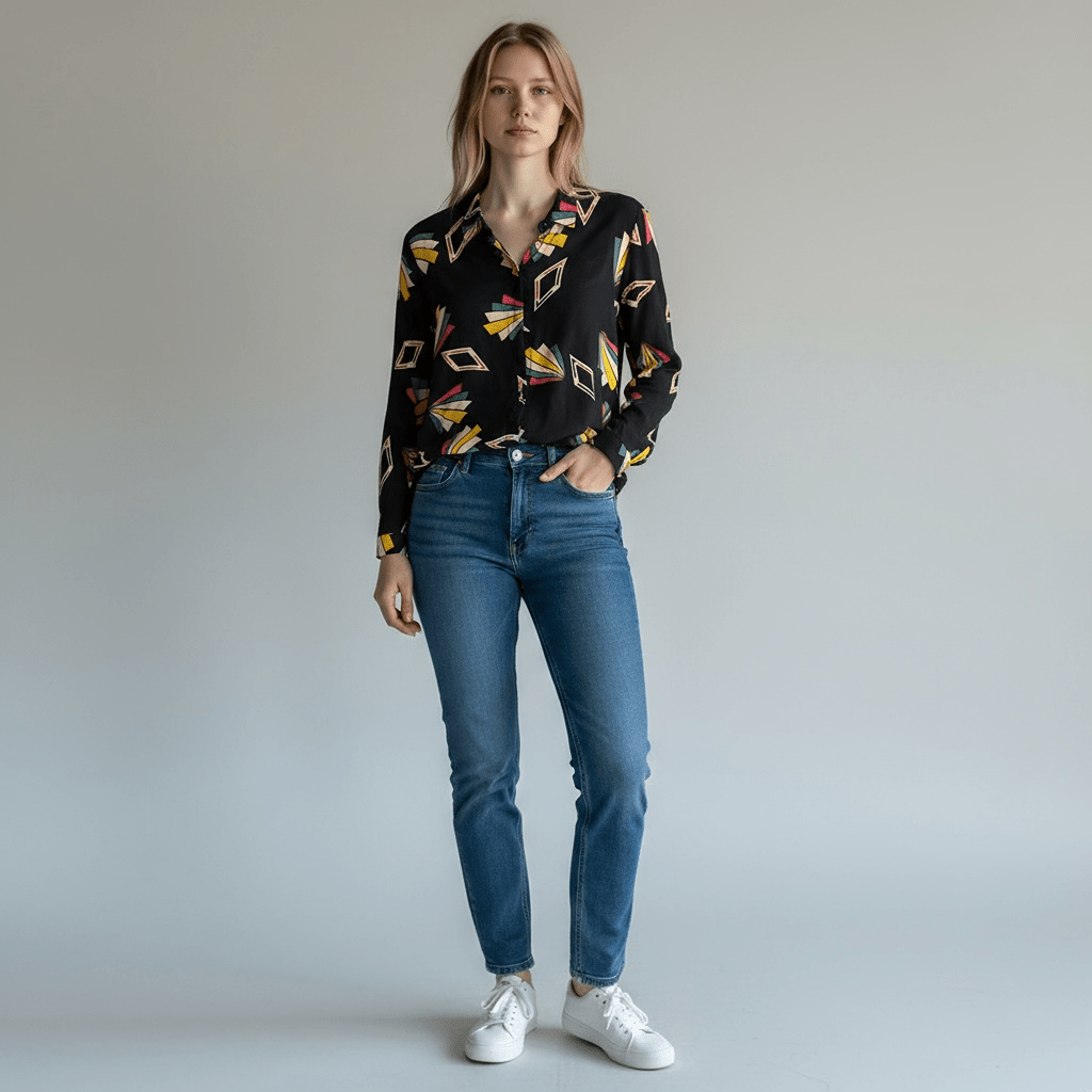 Chemise Ba&sh – S – Marine Multicolore – État : Très bon - BiWear