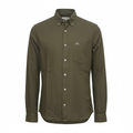Chemise unie Lacoste – M – Kaki – État : Très bon - BiWear
