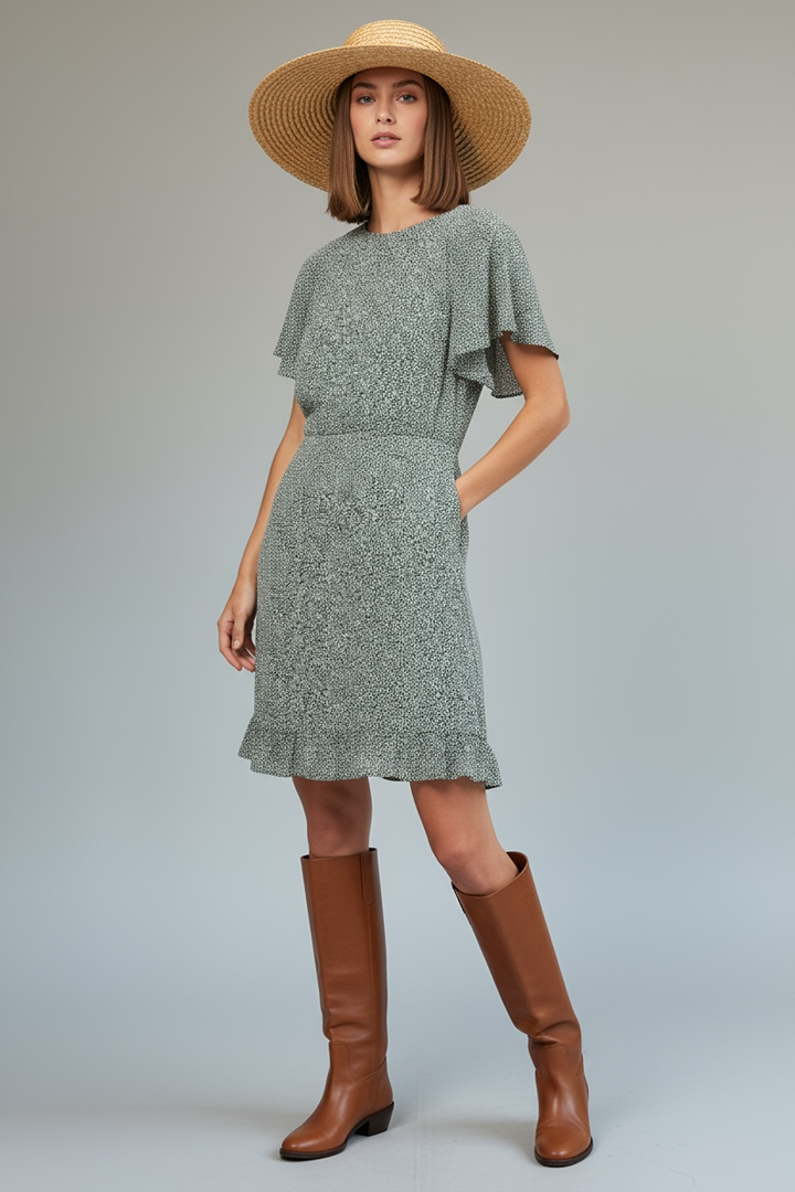 Robe casual à motifs floraux