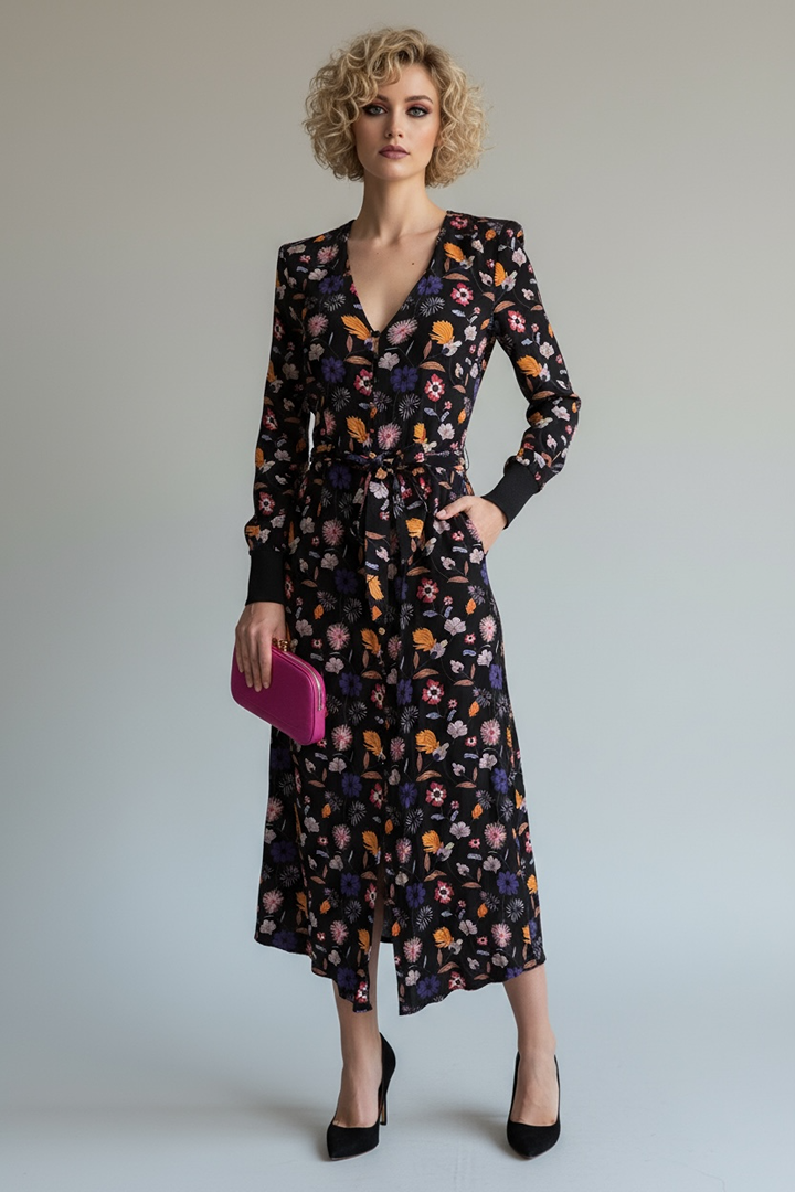 Robe Casual Ba&sh - S - Violet Multicolore - État : Très Bon