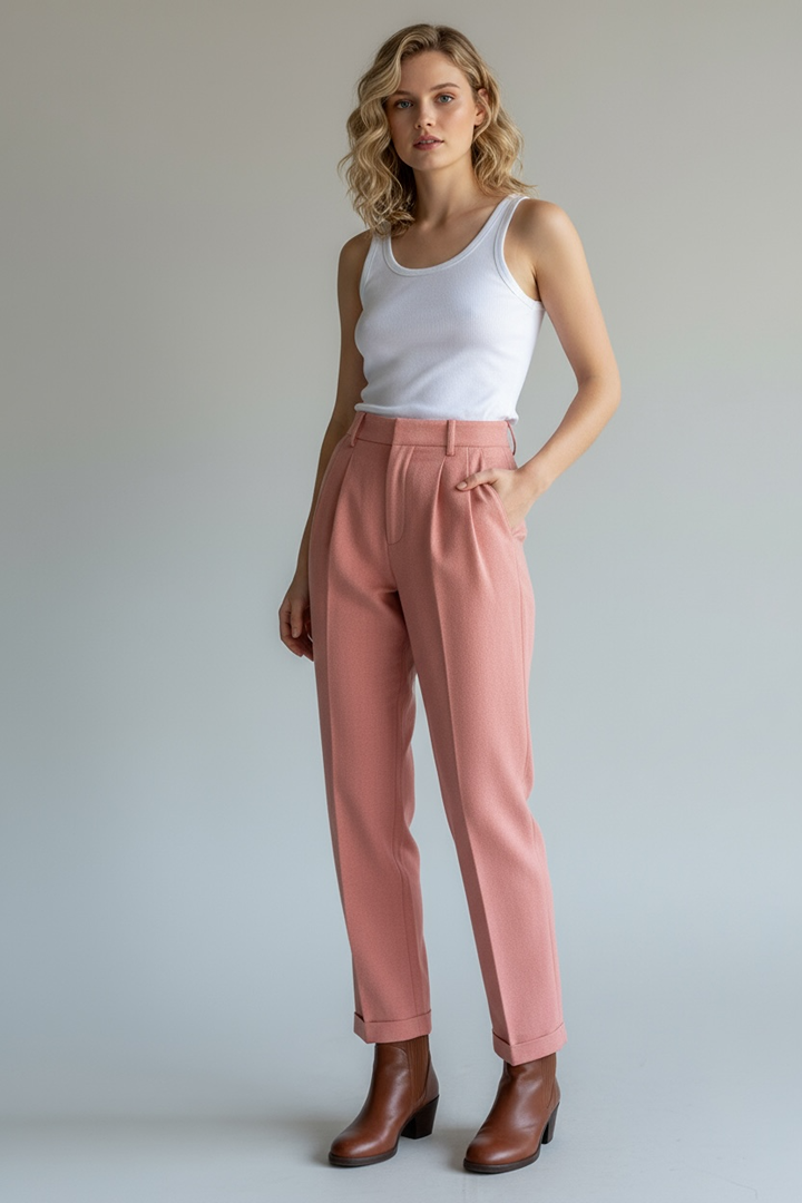 Pantalon tailleur abricot Petits Hauts femme neuf avec étiquette