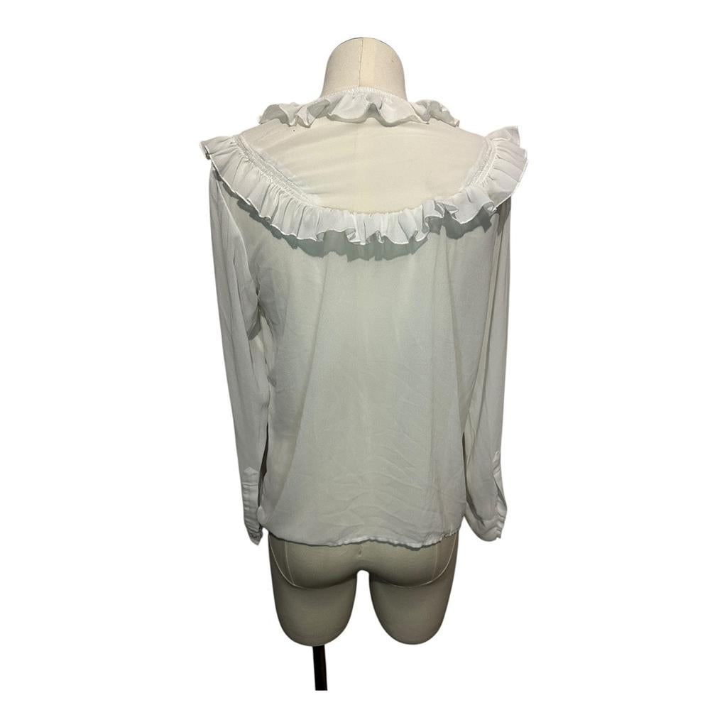 Blouse Manches Longues The Kooples - Xs - Blanc - État : Excellent