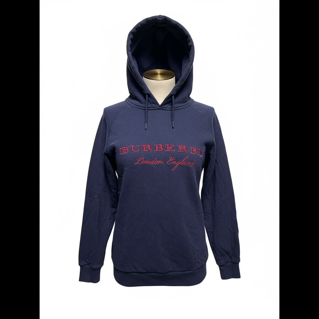 Sweat à capuche Burberry - S - Bleu marine - État : Excellent