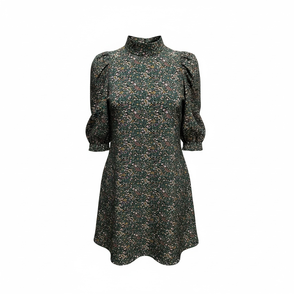Robe & me Unlimited - 36 - vert foncé fleuri - État : Excellent