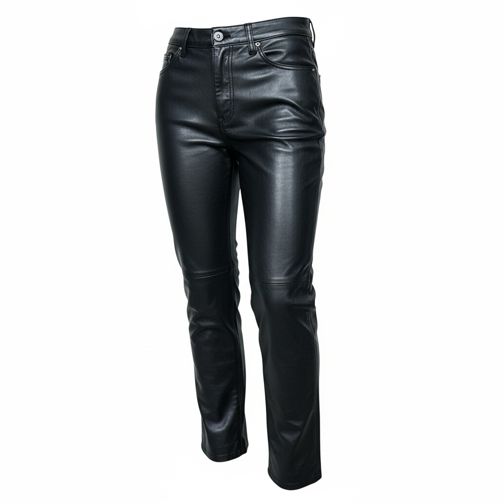 Pantalon cuir femme - T40 - noir - État : Excellent