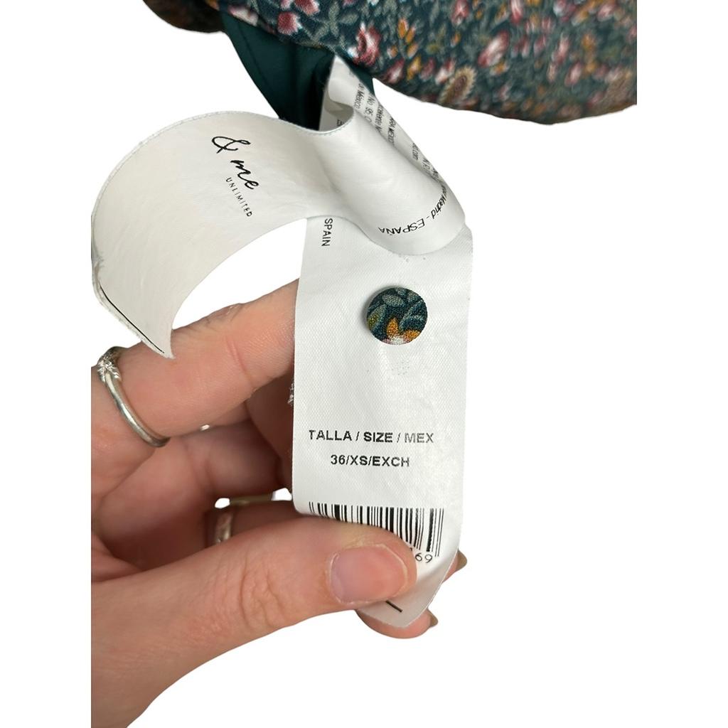 Robe & me Unlimited - 36 - vert foncé fleuri - État : Excellent