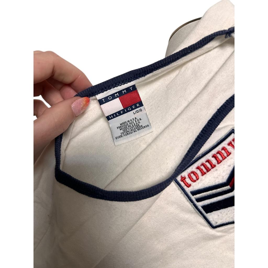 T-shirt ringer Tommy Hilfiger - S - Blanc - État : Excellent