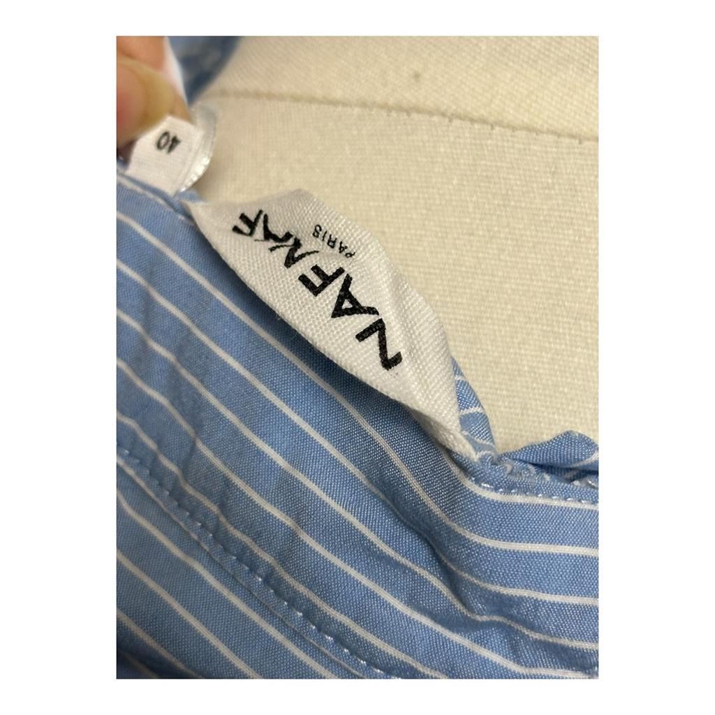 Chemise Naf Naf - 40 - Bleu clair rayé blanc - État : Excellent