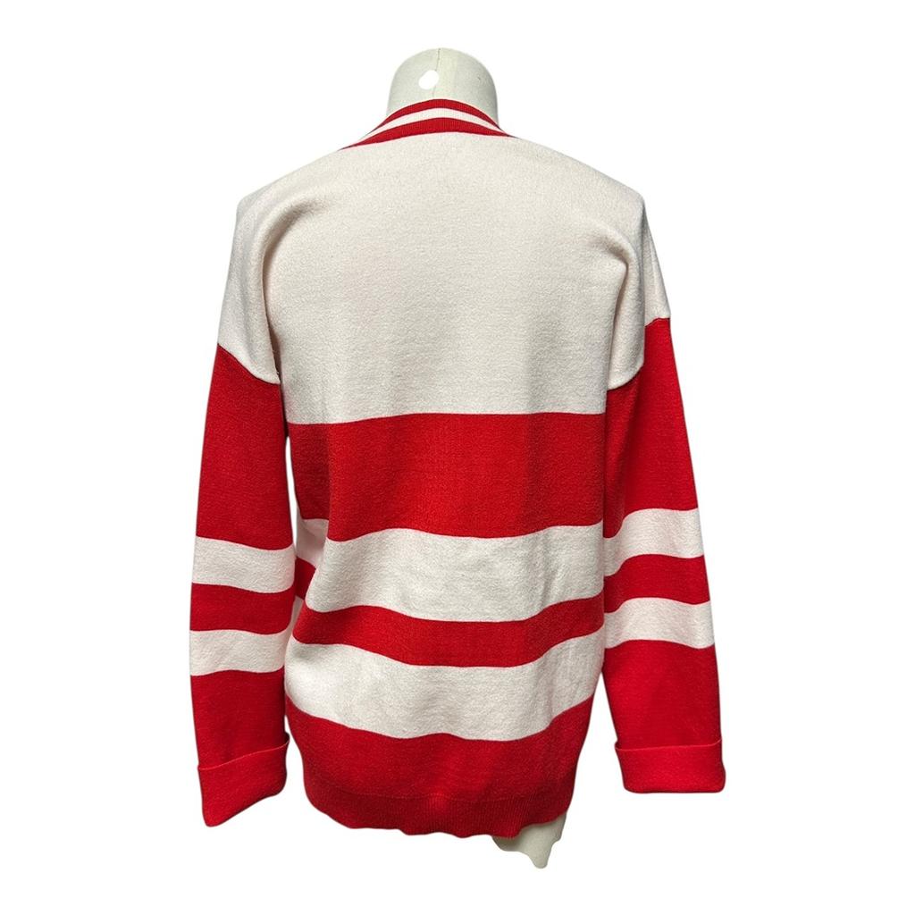 Cardigan Claudie Pierlot - Taille 1 - Rouge Blanc - État : Excellent