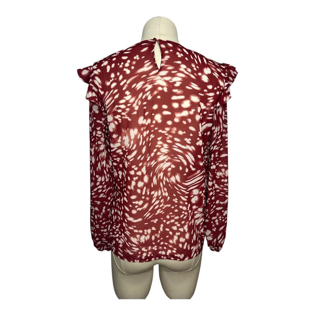 Blouses Manches Longue Maje - S - Blanc Bordeaux - État : Tr