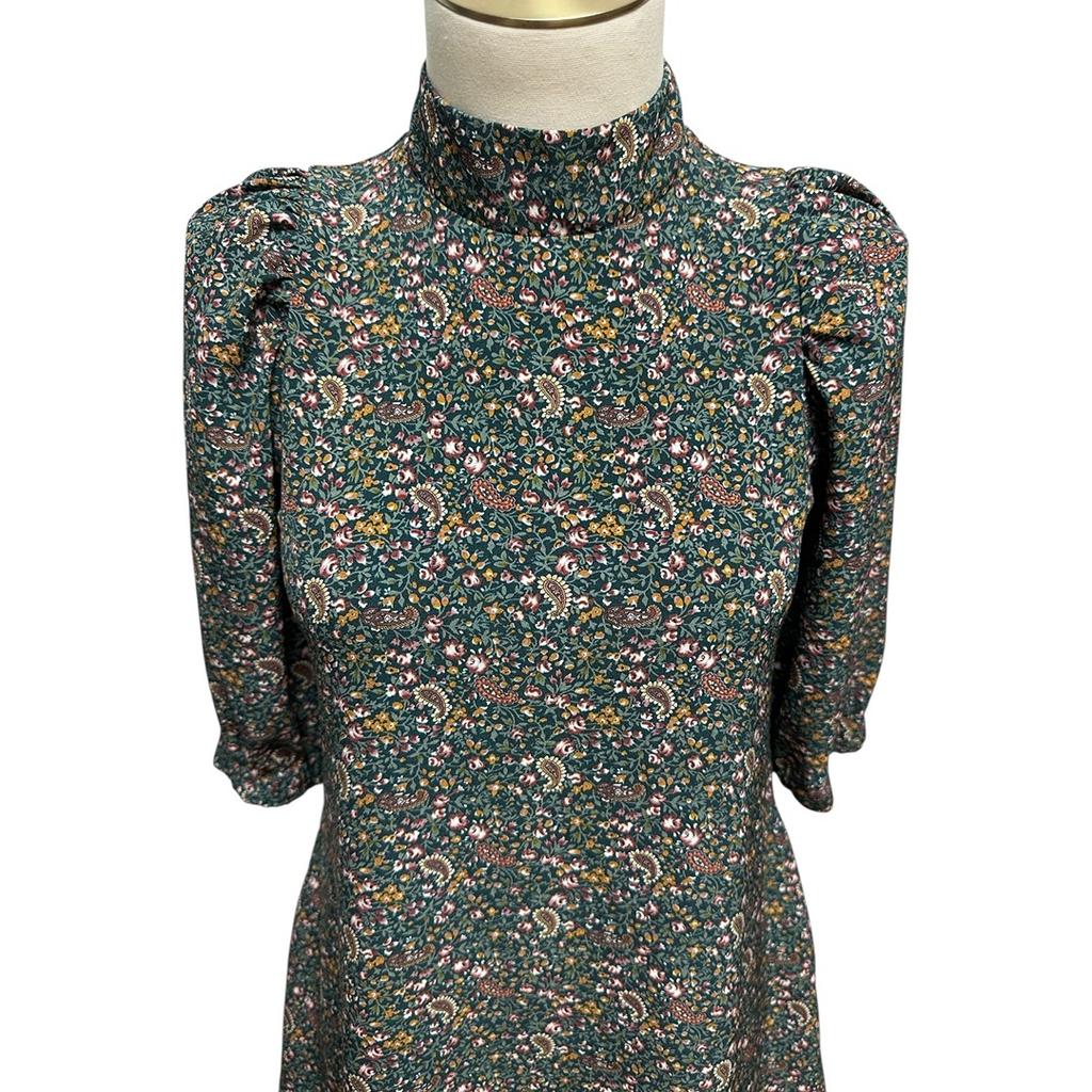 Robe & me Unlimited - 36 - vert foncé fleuri - État : Excellent