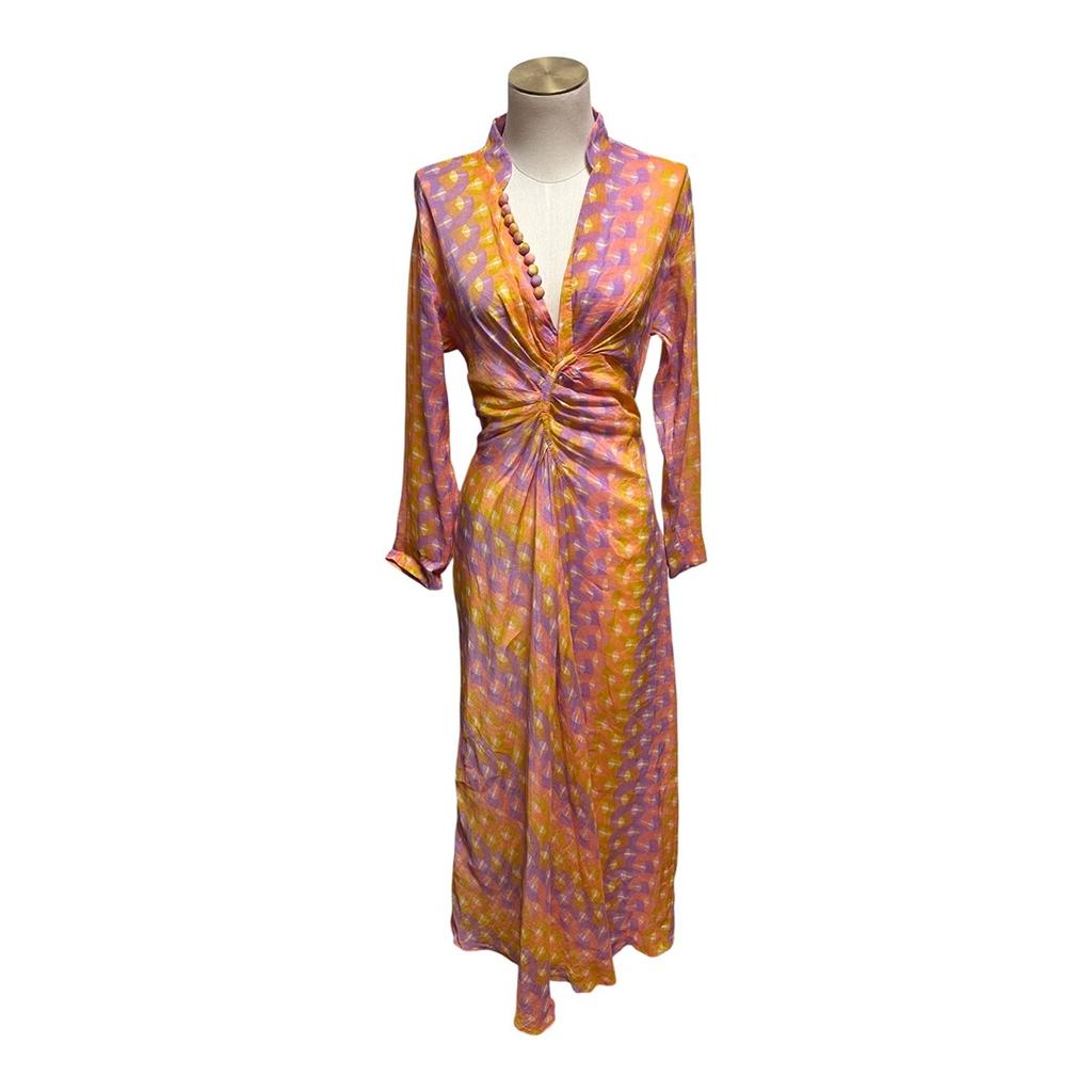 Robe midi Sandro - 36 - Orange - État : Excellent
