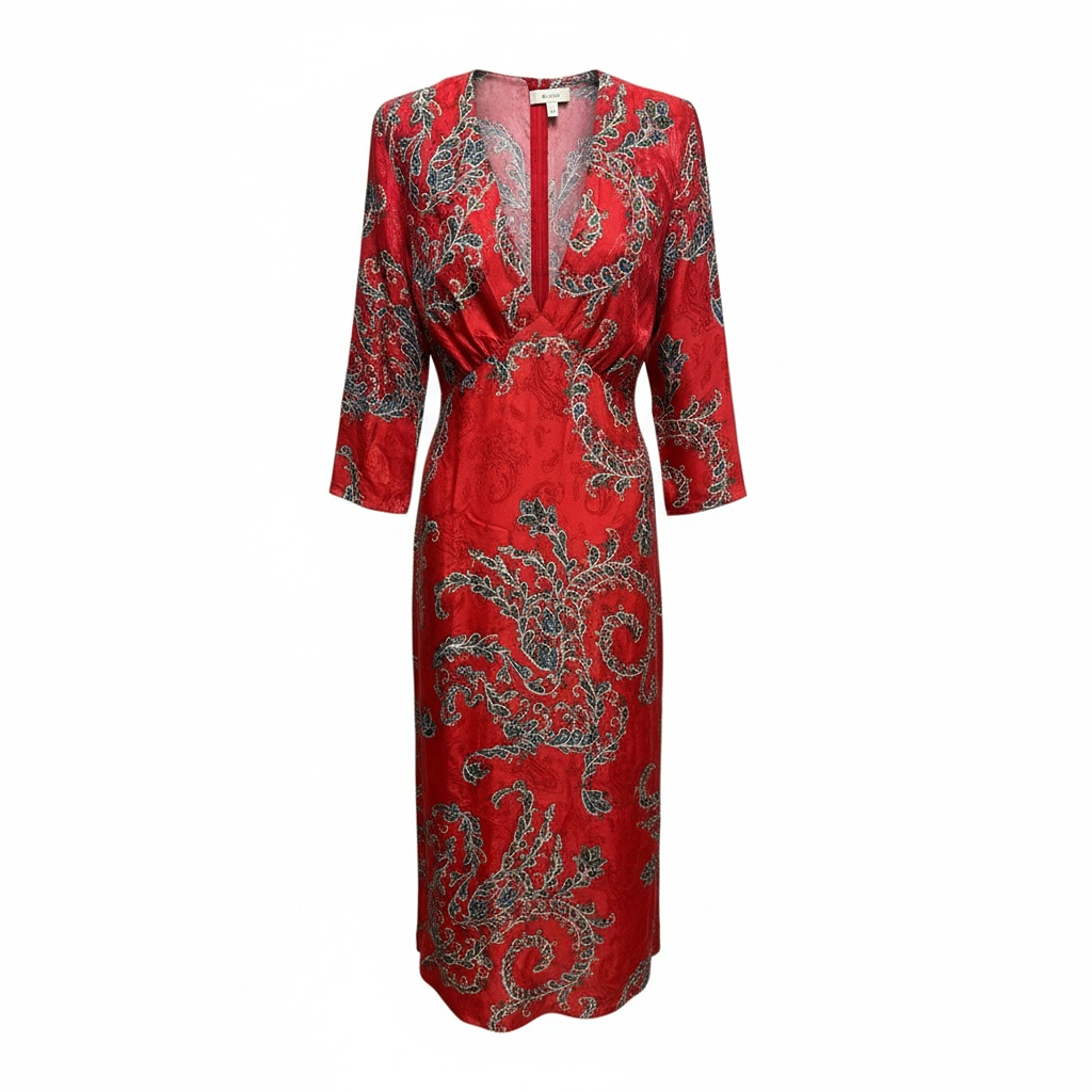 Robe Longue Sandro - 42 - Rouge - État : Excellent