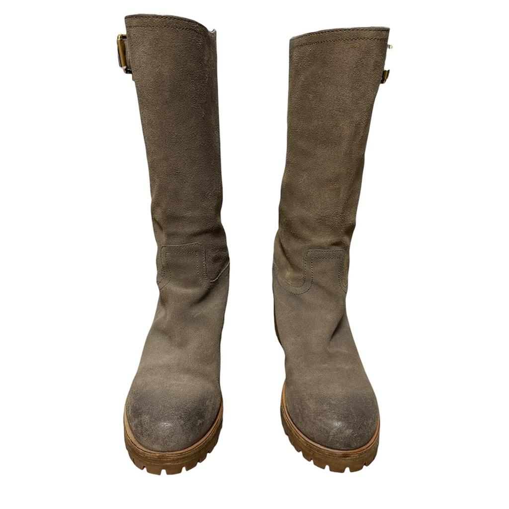 Bottes mi-Hautes Prada - 36.5 - Gris - État : Excellent