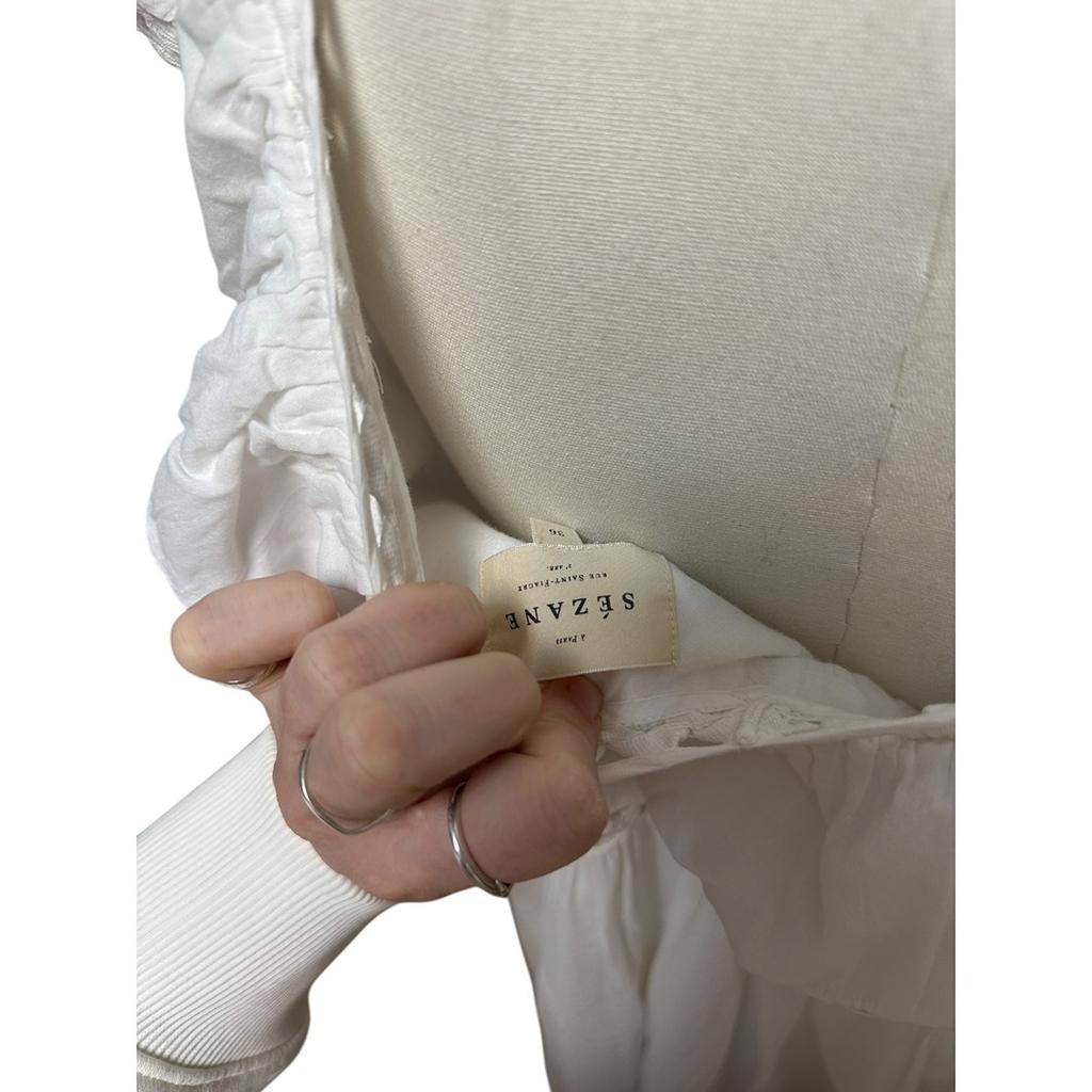 Robe D'été Sézane - 36 - Blanc - État : Très Bon