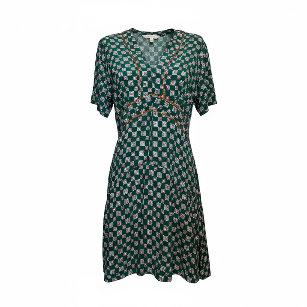Robe Casual Sandro - 38 - Vert Multicolore - État : Très Bon
