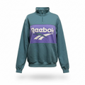 Sweat col zippé Reebok - L - Turquoise - État : Excellent