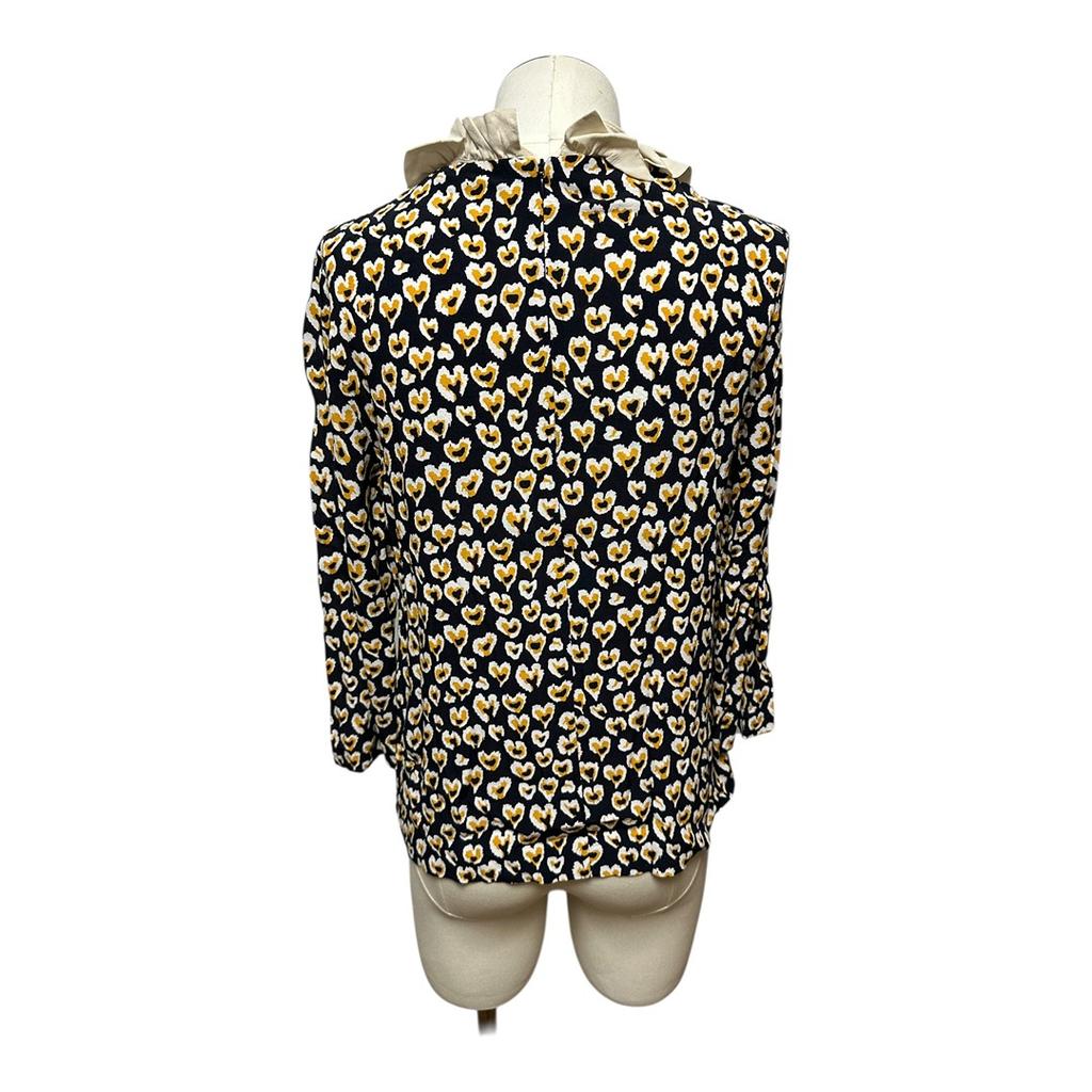 Blouse Sandro - L - Noir/jaune/blanc - État : Excellent