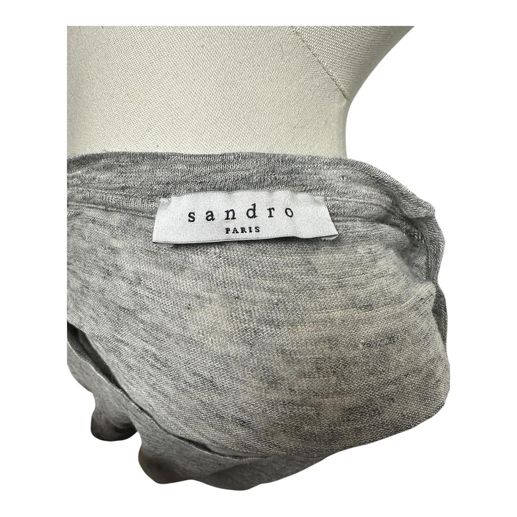 T-shirt Unis Sandro - S - Gris - État : Très Bon