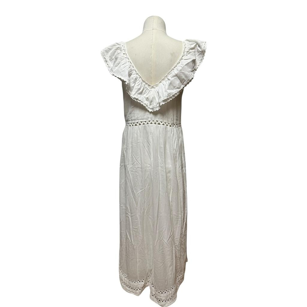 Robe D'été Sézane - 36 - Blanc - État : Très Bon