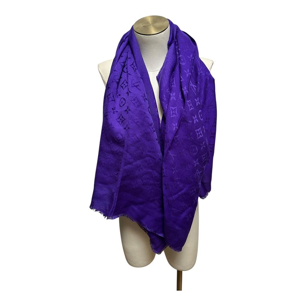 Echarpe Louis Vuitton - 140x140 - Violet - État : Excellent