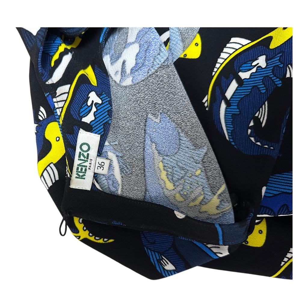 Blouse Kenzo - 36 - Bleu - État : Excellent