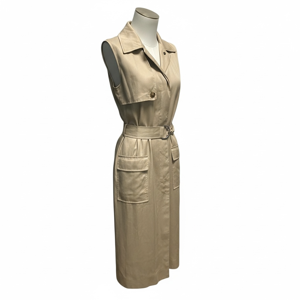 Robe Midi Calvin Klein - 36 - Beige - État : Neuf avec étiquette