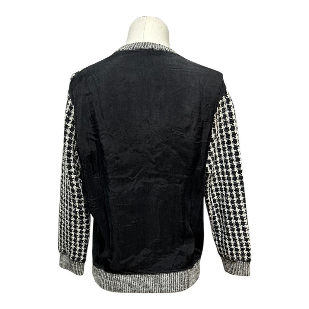 Pull Sandro - S - noir et blanc pied-de-poule - État : Excellent