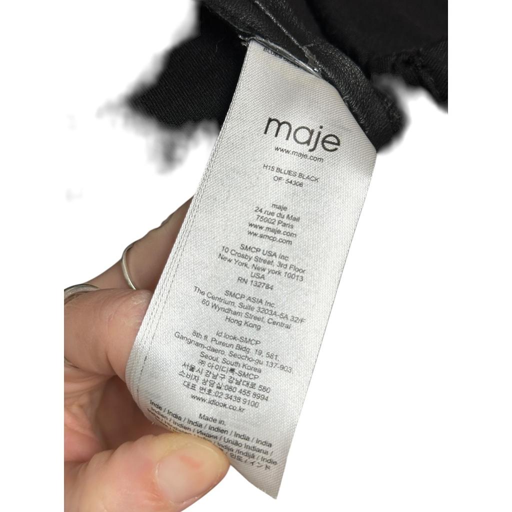 Veste en cuir Maje - 38 - Noir - État : Excellent