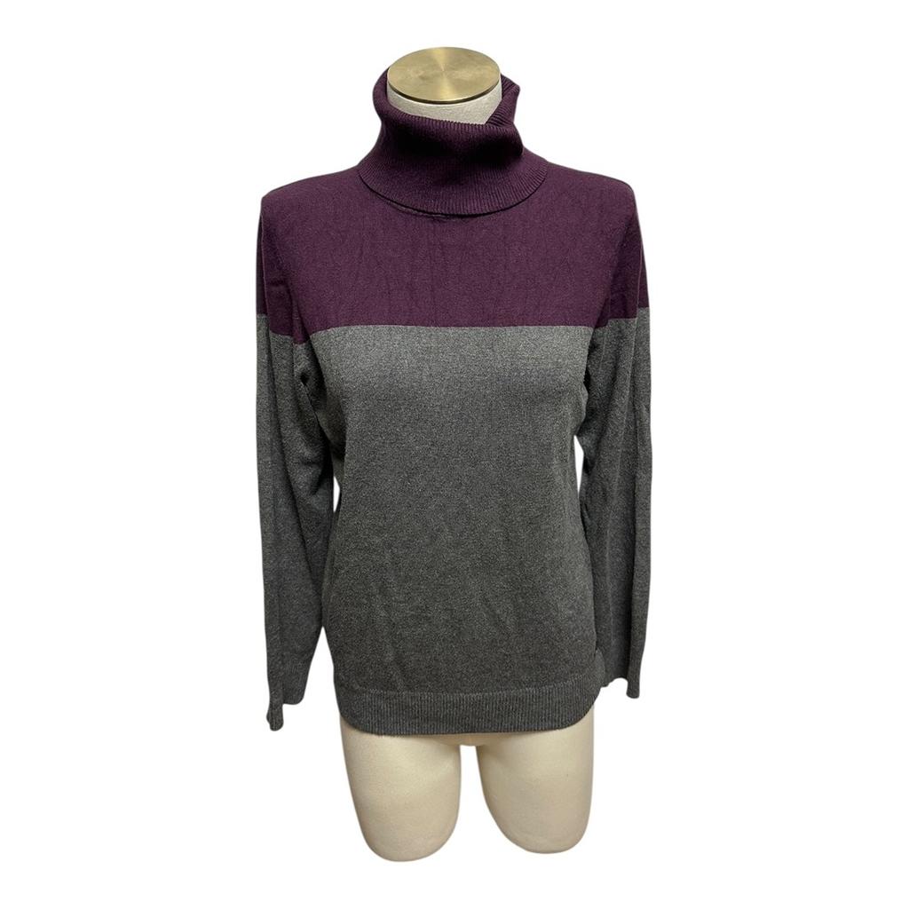 Pull femme Calvin Klein - L - Violet/gris - État : Excellent