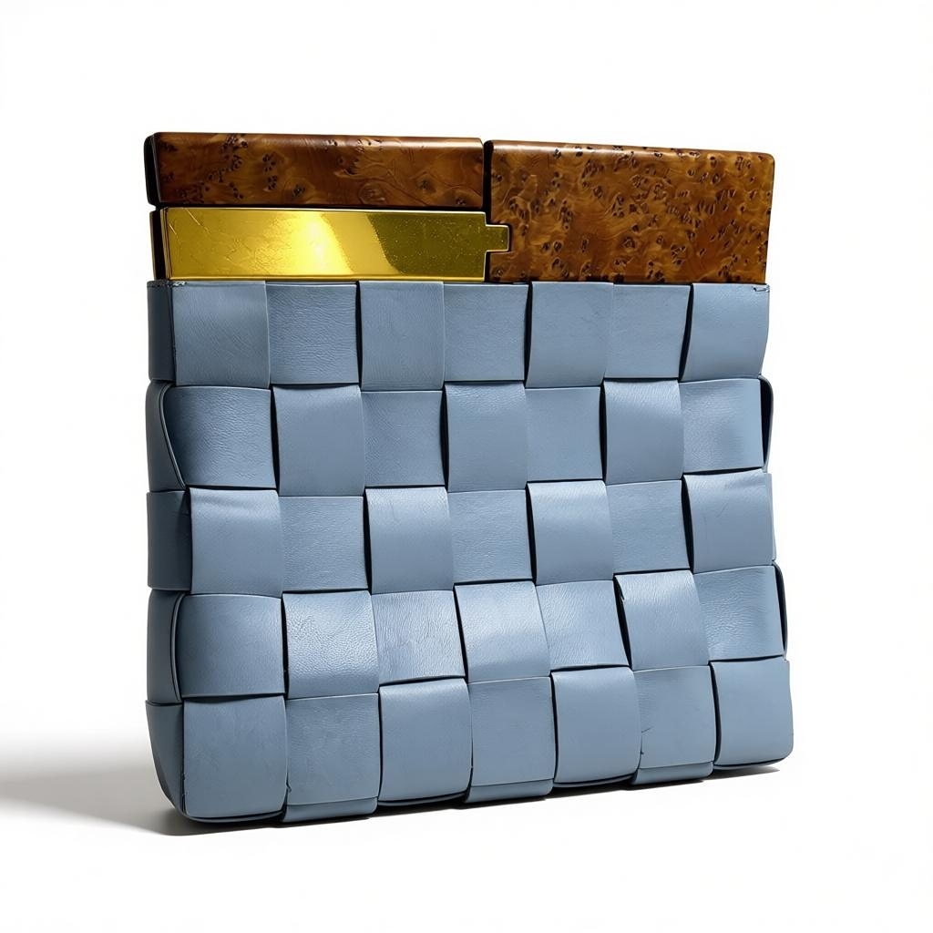 Clutch Bottega Veneta - Taille unique - Bleu - État : Excellent