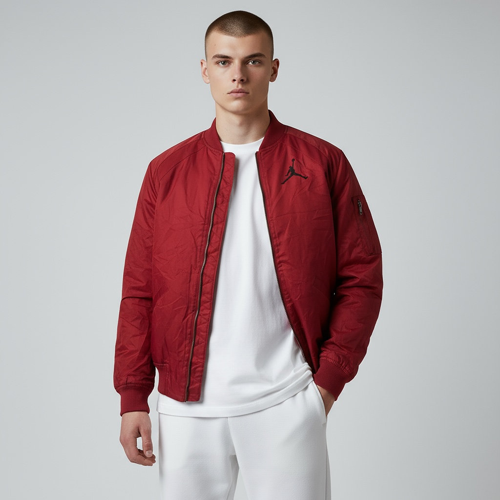 Blouson bomber rouge Jordan homme