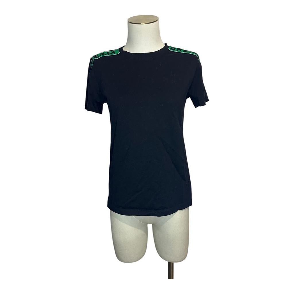 T-shirt Unis Maje - S - Noir/vert - État : Très Bon