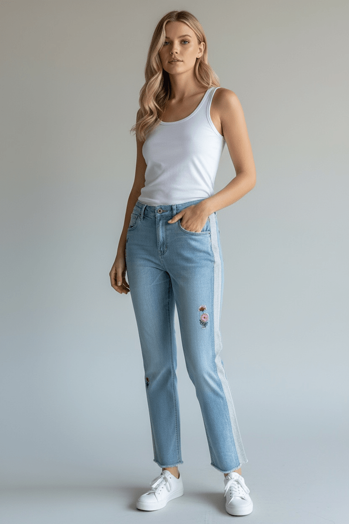 Jeans court Desigual – S – Gris/bleu – État : Excellent - BiWear