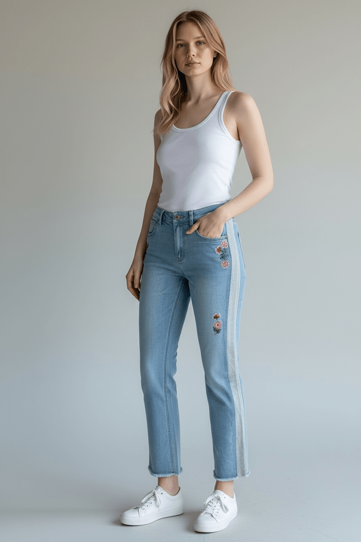 Jeans court Desigual – S – Gris/bleu – État : Excellent - BiWear