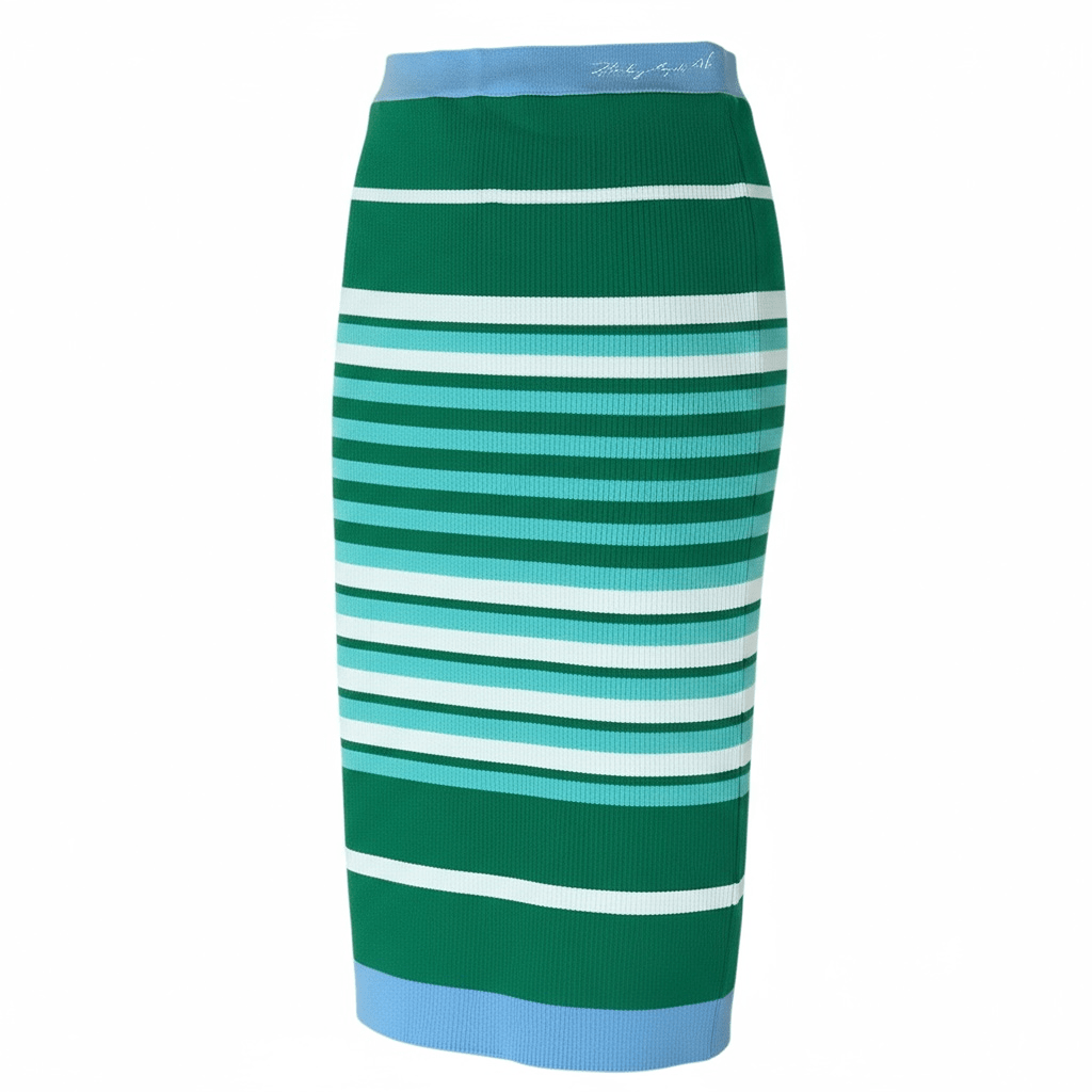 Jupe mi - longue Karl Lagerfeld – S – Blanc/vert – État : Neuf sans étiquette - BiWear