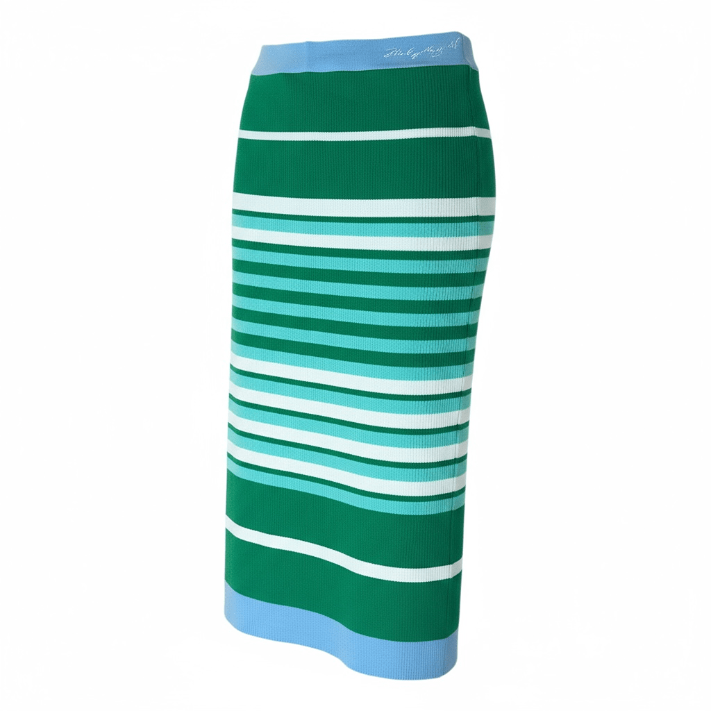 Jupe mi - longue Karl Lagerfeld – S – Blanc/vert – État : Neuf sans étiquette - BiWear