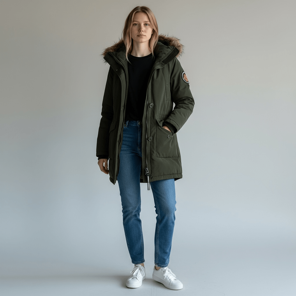 Parka Superdry – S – Kaki – État : Très bon - BiWear