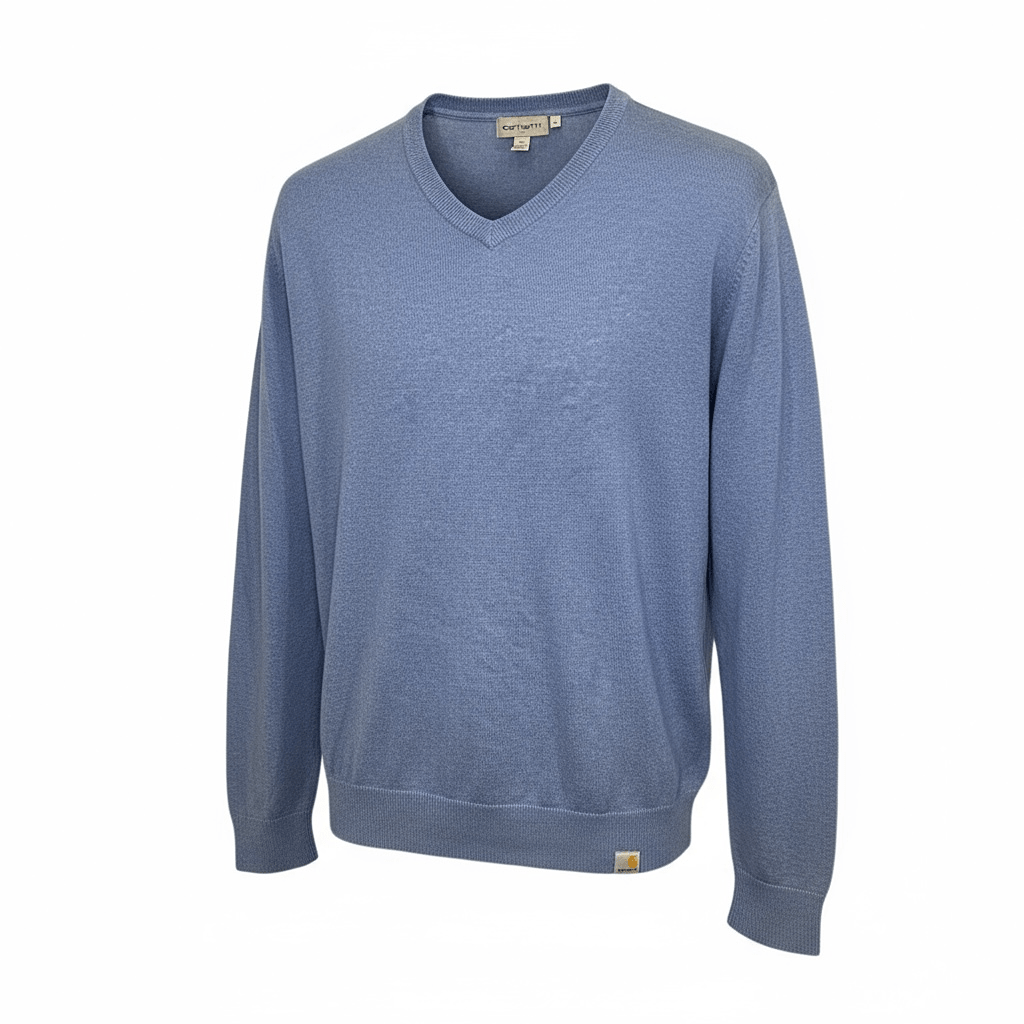 Pull a col V Carhartt – L – Bleu clair – État : Très bon - BiWear