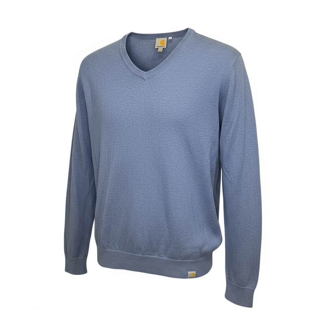 Pull a col V Carhartt – L – Bleu clair – État : Très bon - BiWear