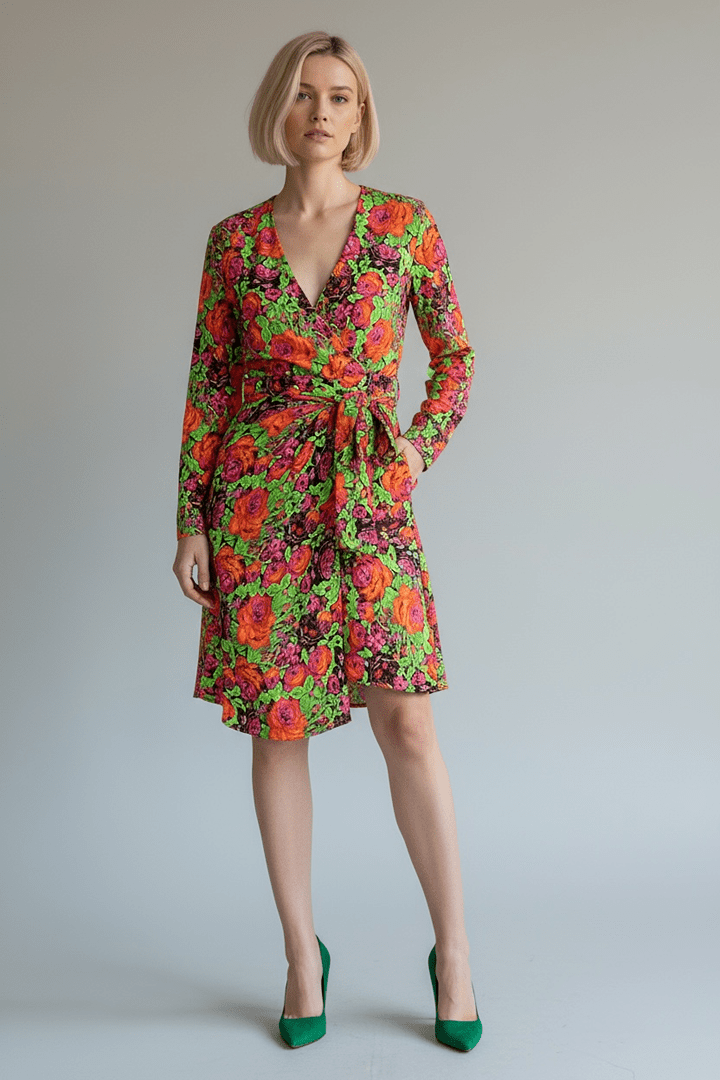 Robe casual Zara – S – Orange Multicolore – État : Neuf - BiWear