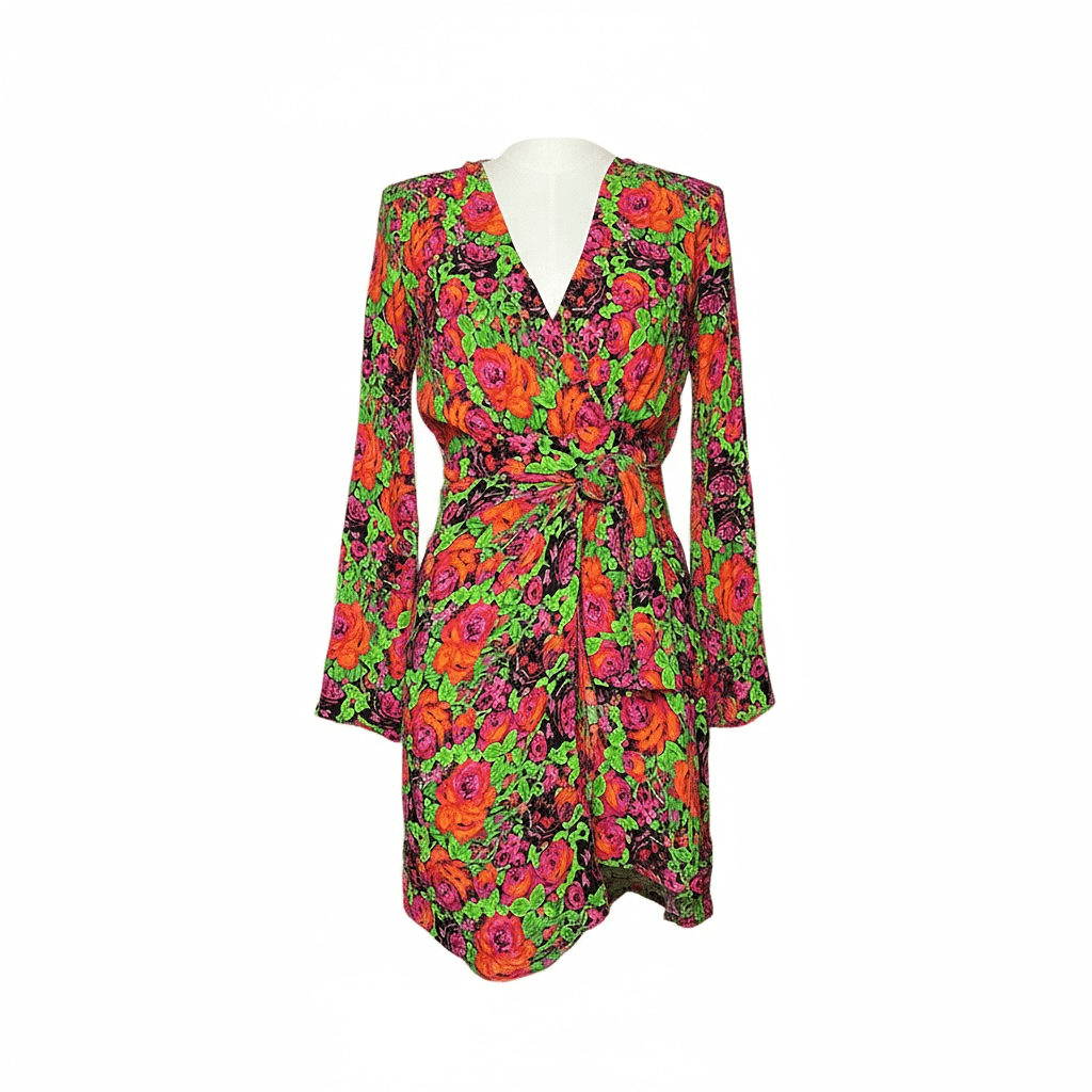 Robe casual Zara – S – Orange Multicolore – État : Neuf - BiWear