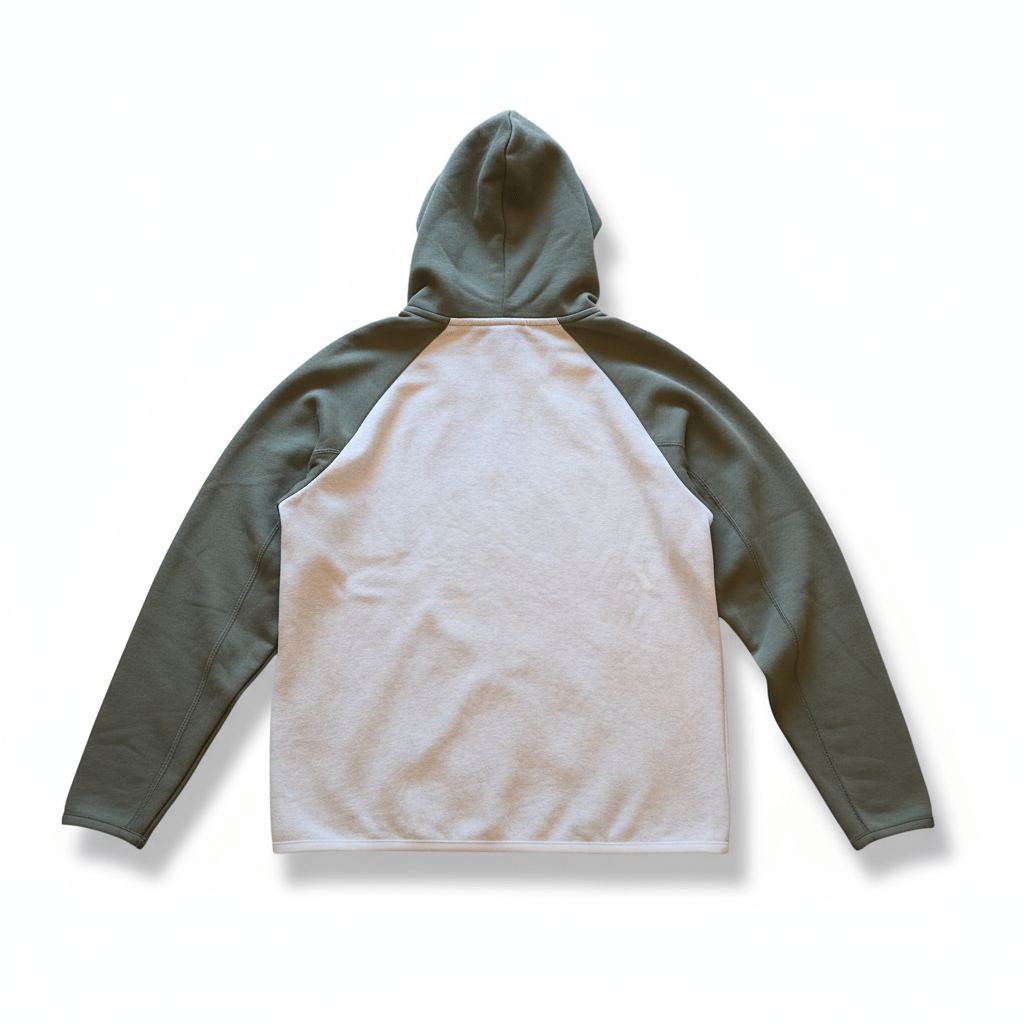 Sweat à capuche Nike – M – Blanc/kaki – État : Très bon - BiWear