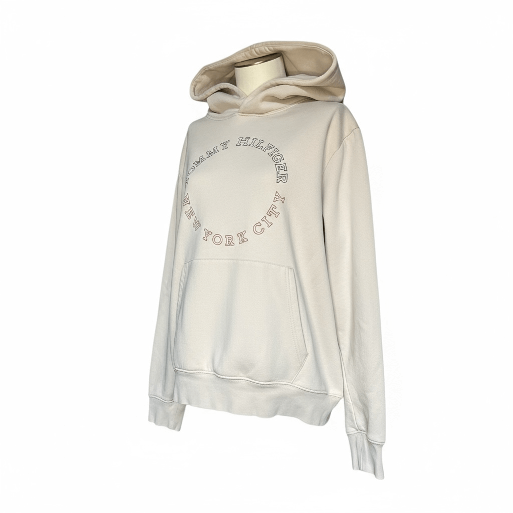 Sweat à capuche Tommy Hilfiger – Xl – Crème – État : Très bon - BiWear