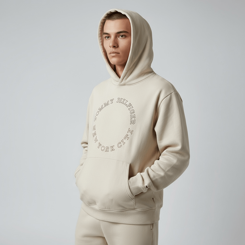 Sweat à capuche Tommy Hilfiger – Xl – Crème – État : Très bon - BiWear