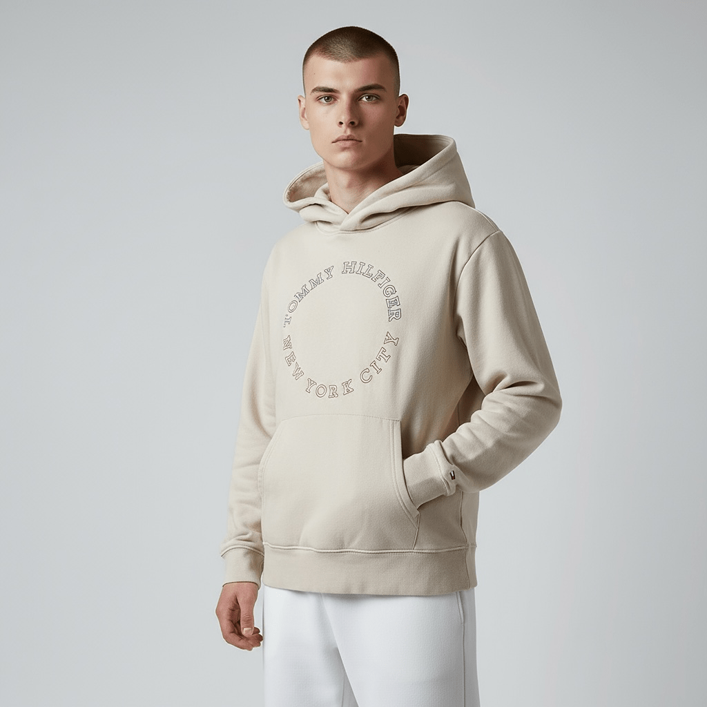 Sweat à capuche Tommy Hilfiger – Xl – Crème – État : Très bon - BiWear