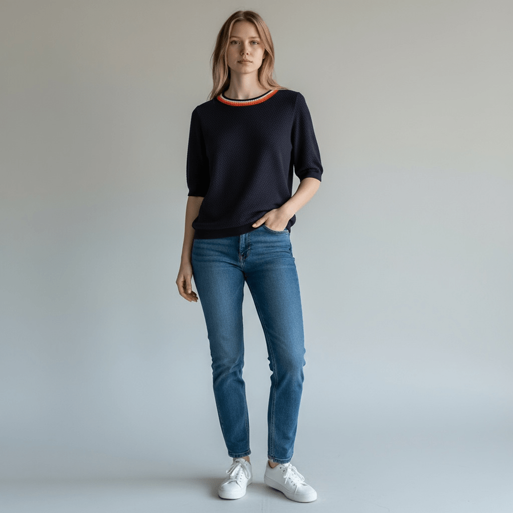 T-shirt Maison 123 – S – Marine – État : Très bon - BiWear